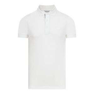 Burberry Men Cotton Polo Shirt With Embroidered Ekd Logo